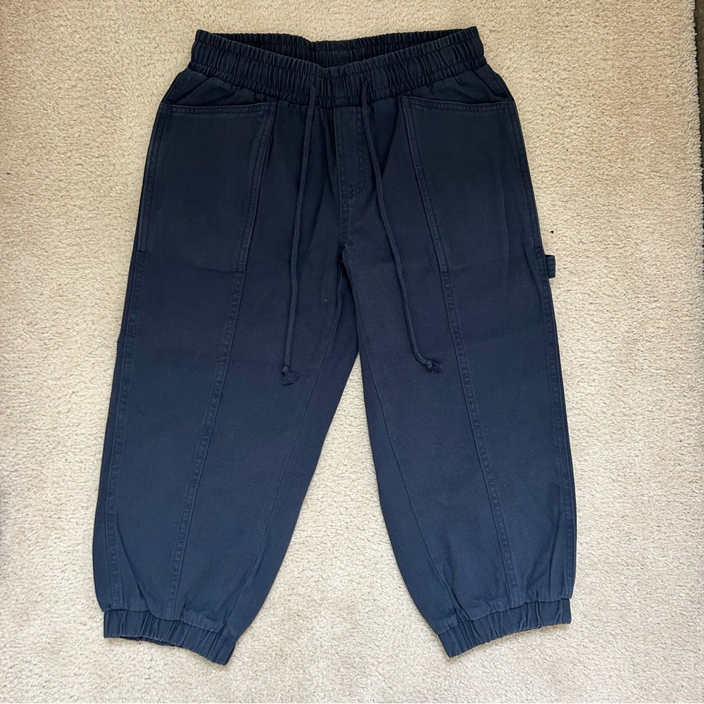 Style & Co Navy Cropped Cargo Jogger Pants